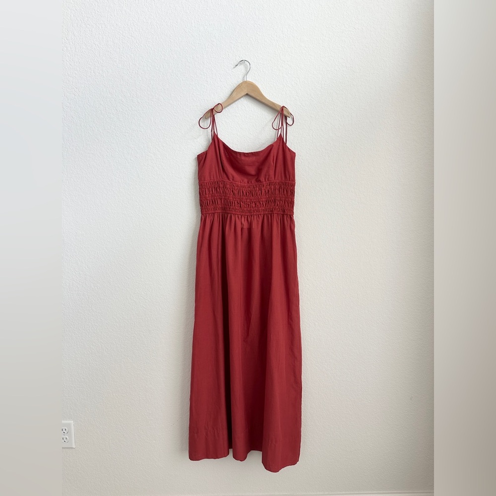 zara red maxi dress